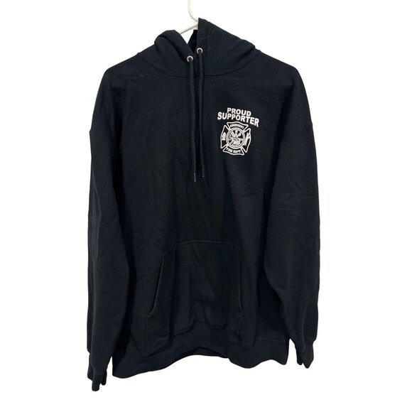 Port and Company Proud Supporter Edgemont Fire Dept Hoodie XL Black Fleece Comfy - Picture 2 of 7